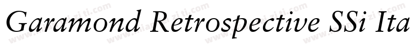 Garamond Retrospective SSi Italic字体转换
